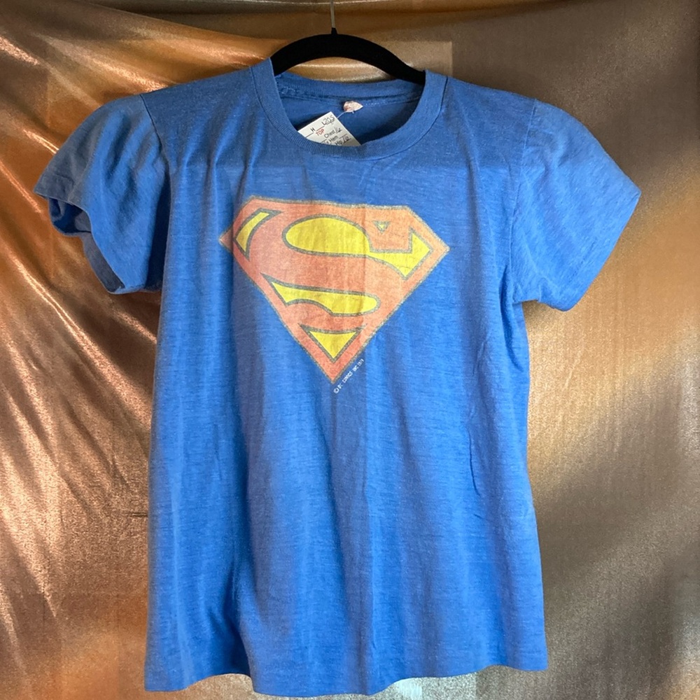 1979 Vintage blue Underoos Superman t-Shirt kids‎ 14/16 352. 32” chest